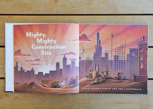 This Mighty, Mighty Construction Site is made with love by Harvey's Tales! Shop more unique gift ideas today with Spots Initiatives, the best way to support creators.