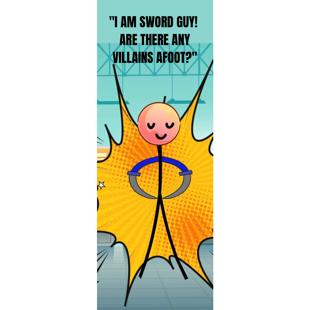 This Sword Guy Double-sided Bookmark is made with love by Sebastian da C.O.O.L.! Shop more unique gift ideas today with Spots Initiatives, the best way to support creators.