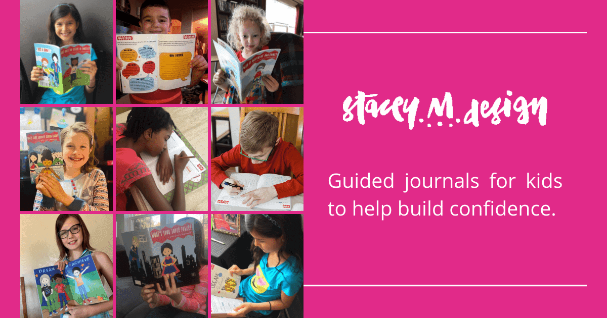 Guided journals and gifts for kids that build confidence by Stacey M Design